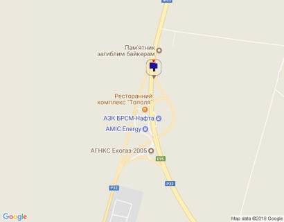 Билборд B в Киеве траса М-05 Київ-Одеса, км 79+085 ліво, через 250м після КПП ДАІ Біла Церква, за 260м до АЗС БРСМ та AMIC Energy схема