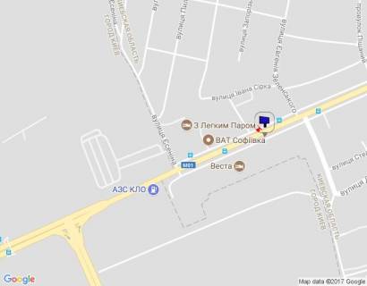 Билборд A в Бровары, 6х3  м. Бровари, вул. Київська, 30, через 200м після магазину "Фора", через 220м після перехрестя з вул. Єсеніна, через 300м після АЗС "КЛО", за 50м до автобусної зупинки, за 90м до поворту на вул. Євгенія Зеленського схема