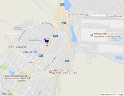 Билборд B в Обухове м. Обухів, вул..Київська, 117 схема
