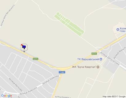 Билборд B в Буче м. Буча, траса М-07, км 31+150 праворуч, 100м перед АЗК Лукойл, ЖК "Форест Ленд" схема