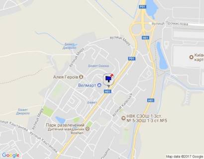 Билборд A в Обухове м. Обухів, вул..Київська, 117, біля супермаркета "Велика кишеня"  (перед автозупинкою  "Піщана", в центр) схема