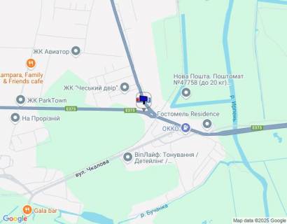 Билборд B в Гостомеле, 6х3  м. Буча-м. Гостомель, траса М-07 "Київ-Ковель", км 23+920 право, вул. Гостомельське шосе-вул. Свято-Покровська, розвилка Ірпінь-Гостомель-Буча, парковка Фора, KFC, поворот на Гостомель, Ірпінь, напрямок на Ірпінь схема