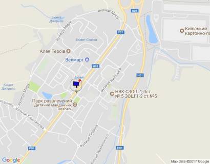 Билборд B в Обухове м. Обухів, вул.. Київська, 144 (біля дитячого майданчика "Рошен") схема