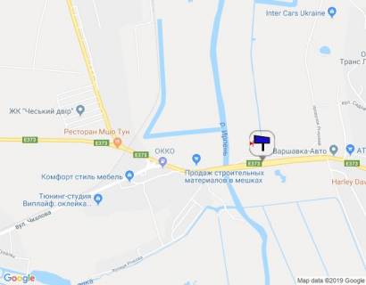 Билборд B в Ирпене, 12х12  м. Ірпінь, траса М-07 "Київ-Ковель", км 23+000 право, міст через р. Ірпінка, через 750м після розвилки Ірпінь-Гостомель-Буча, ЖК "Гостомель Резіденс" схема