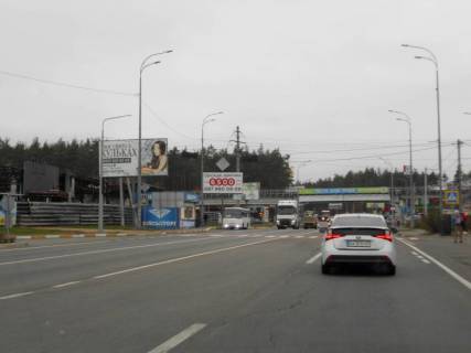 Billboard B in Gostomel, 6х3  м. Ірпінь-м. Гостомель, вул. Свято- Покровська (навпроти №20-А) - вул. Шевченка, траса М-07, км 23+650 ліво, перед Гостомельським кільцем, біля Сіті Маркету, зупинка Photo 1