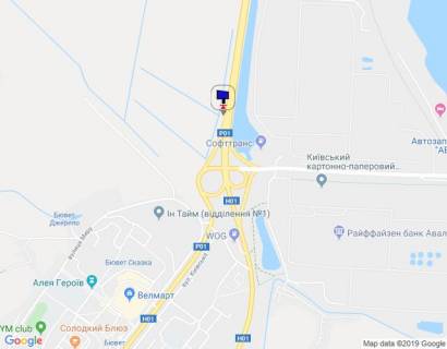 Билборд B в Обухове км. 43+50 праворуч(Н-01 Київ-Знамянка); В'їзд в м.Обухів із Києва схема