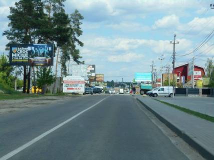 Білборд, Бігборд (Борд)  B у Ірпені, 6х3  м. Ірпінь, вул. Чкалова, виїзд з м. Ірпінь в м. Гостомель, за 400м до повороту на трасу М-07 "Київ-Ковель" та АЗС "ОККО", Сіті Макет Фото 1