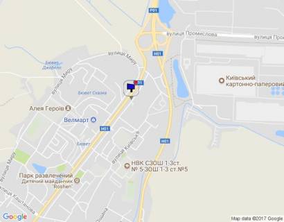 Білборд, Бігборд (Борд)  B у Обухові, 12х3  м. Обухів, вул. Київська, 166-К, за 50м до ринку "Піщаний", біля житлового комплексу "Нектарний", правий схема
