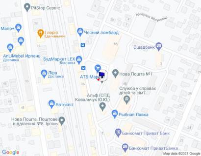 Билборд B в Ирпене, 6х3  м. Ірпінь, вул. Ленінградська, район вокзалу, біля магазину АТБ, навпроти Нової Пошти №1, лівий схема