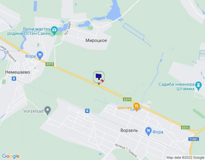 Билборд A в Ворзеле, 6х3  смт. Ворзель, траса М-07 "Київ-Ковель", км 34+950 право, через 500м після повороту на вул. Паркова, через 570м після автобусної зупинки схема