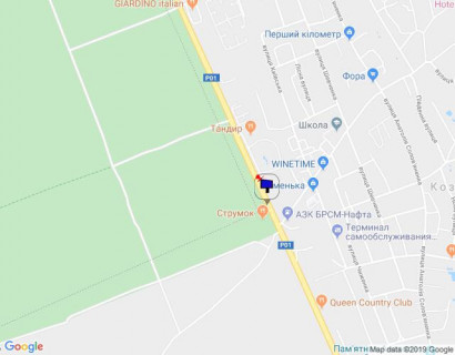 Билборд A в Козине, 6х3  Конча-Заспа, траса Р-01, км 29+750 право, через 150м після парковки ресторану "ТАНДИР", за 50м до автобусної зупинки, за 70м до повороту на вул. Партизанська, за 150м до супермаркету "FAVORE" схема