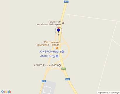 Билборд A в Киеве траса М-05 Київ-Одеса, км 79+100 право, через 265м після КПП ДАІ Біла Церква, за 245м до АЗС БРСМ та AMIC Energy схема