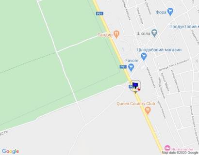 Білборд, Бігборд (Борд)  B у с. Козине Конча-Заспа, траса Р-02, км 30+300 право, зупинка "Козин-2", навпроти  АЗС "БРСМ", супермаркет "FAVORE" схема