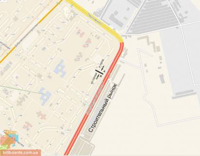 Билборд A в Одессе Днепропетровская дорога, 150 (1) - Строительный рынок (А) схема