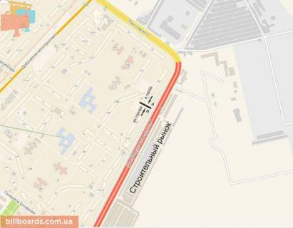 Білборд, Бігборд (Борд)  B у Одесі Днепропетровская дорога, 150 (1) - Строительный рынок (В) схема