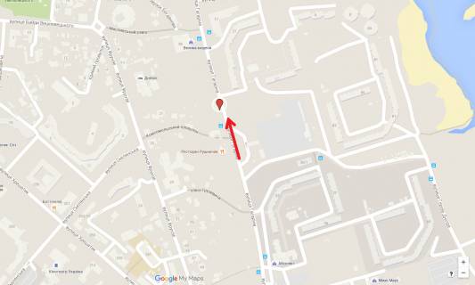 Билборд B в Черкассах, 3в*6ш  вул. Володимира Великого, 31 (спуск з гот. Росава) схема