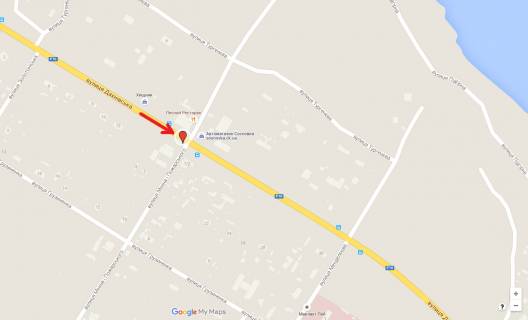Билборд A в Черкассах, 3в*6ш  вул. Дахнівська, напроти маг. "Лісовий" схема