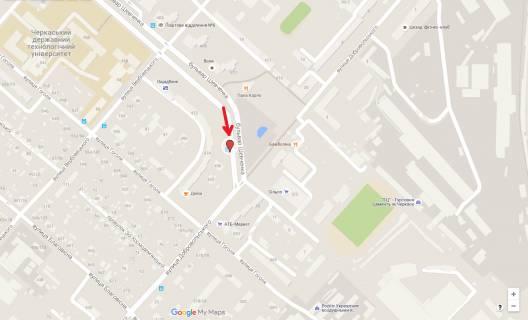 Билборд A в Черкассах, 3в*6ш  бул. Шевченка , 490 схема