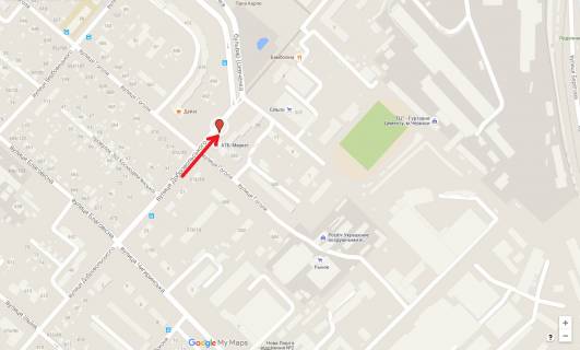 Билборд A в Черкассах, 3в*6ш  вул. Добровольского, (маг.АТБ) схема