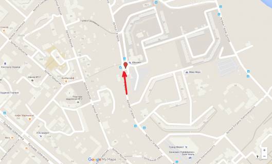 Билборд A в Черкассах, 3в*6ш  ввул. Володимира Великого, 35 схема