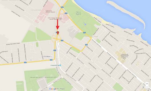 Билборд B в Черкассах, 3в*6ш  Золотоніське шосе, в'їзд в місто (біля АЗС ANP) схема