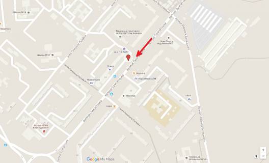 Билборд A в Черкассах, 3в*6ш  вул. Сумгаїтська, 24 схема