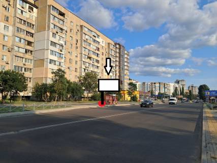 Билборд B в Черкассах, 3в*6ш  вул. Володимира Великого, 21 (зупинка) фото 1