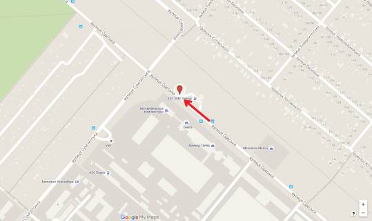 Billboard A in Cherkasy, 3в*6ш  st. Odes'ka - st. Sumgaits'ka (bila AZS"Amic") scheme