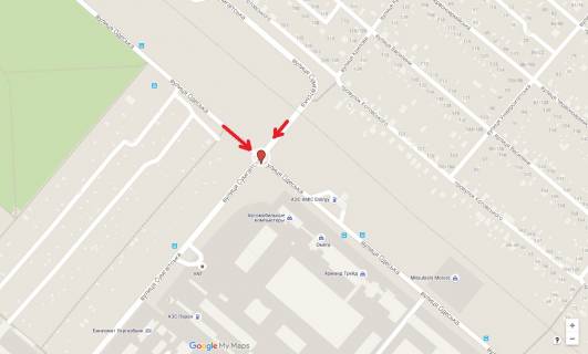 Билборд A в Черкассах, 3в*6ш  вул. Одеська - вул. Сумгаїтська схема