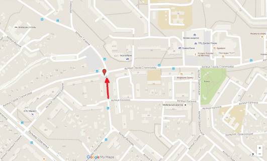Білборд, Бігборд (Борд)  + у Черкасах, 3в*6ш  вул. Припортова (Героїв Сталінграда) - вул. Волкова схема