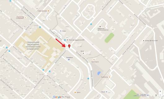 Билборд A в Черкассах, 3в*6ш  бул. Шевченка - вул.Кобзарська (Вербовецького) схема