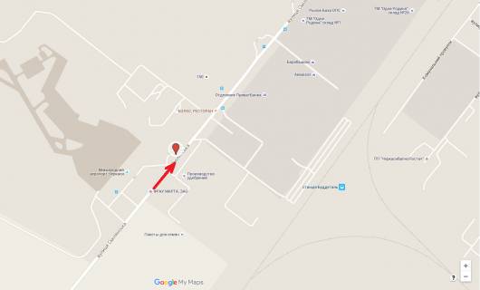 Билборд B в Черкассах, 3в*6ш  вул. Смілянська, 150 (навпроти аеропорта) схема