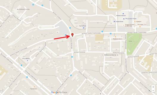 Билборд A в Черкассах, 3в*6ш  вул. Припортова (Героїв Сталінграда)- вул. Волкова схема