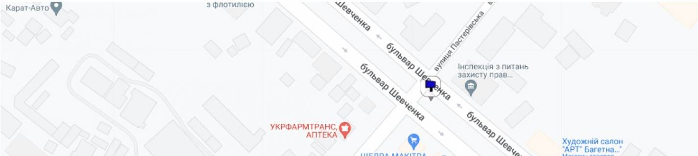Билборд + в Черкассах, 3в*6ш  бул. Шевченка - вул. Пастерівська схема