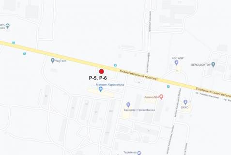 Билборд A в Кропивницкий (Кировоград), 3х6  проспект Університетський схема
