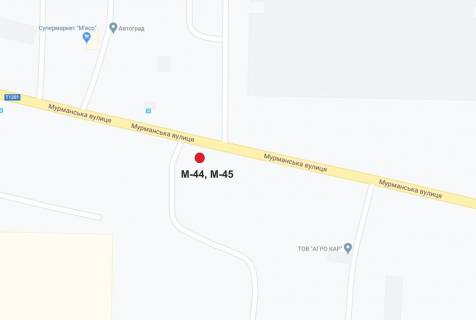 Білборд, Бігборд (Борд)  B у Кропивницький (Кіровоград) вул. Перша Виставкова (вул. Мурманська)  схема