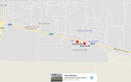 Билборд  в Кропивницкий (Кировоград) схема