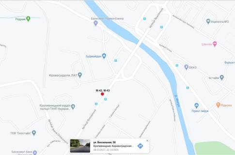 Билборд  в Кропивницкий (Кировоград) схема