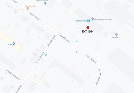 Билборд B в Кропивницкий (Кировоград) вул. Поповича  схема