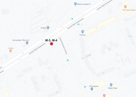 Билборд B в Кропивницкий (Кировоград) вул. Юрія Коваленка (маршала Конєва)  схема