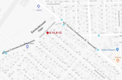Билборд  в Кропивницкий (Кировоград) схема