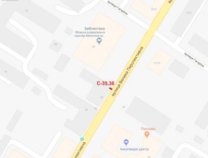 Ситилайт B в Кропивницкий (Кировоград), 1,2х1,8  вул. Велика Перспективна  схема
