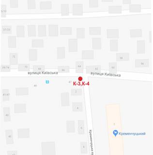 Билборд A в Кропивницкий (Кировоград), 3х6  вул.Київська/ вул.Кременчуцька схема