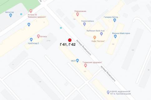 Билборд B в Кропивницкий (Кировоград) вул.Яновського схема