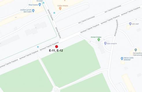 Билборд A в Кропивницкий (Кировоград) вул. Героїв України (вул. Героїв Сталінграда) схема