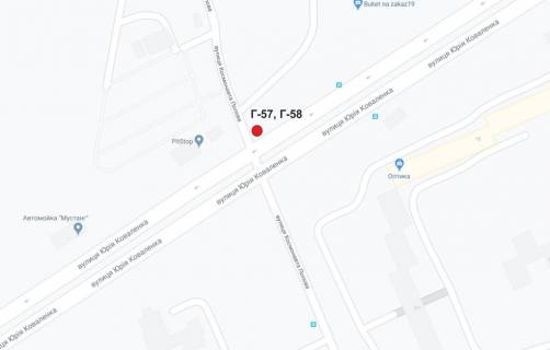 Билборд A в Кропивницкий (Кировоград) вул.Ю. Коваленка(Конєва)/Незалежності вул. (Космонавта Попова) схема