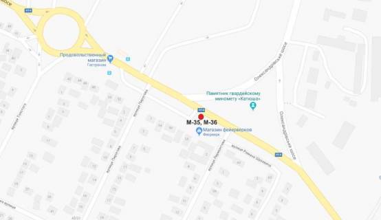 Билборд  в Кропивницкий (Кировоград) схема