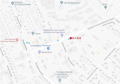 Билборд A в Кропивницкий (Кировоград), 3х6  вул. Степняка-Кравчинського схема