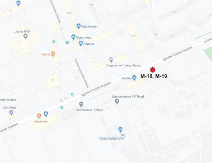 Билборд B в Кропивницкий (Кировоград) вул. Героїв України (вул. Героїв Сталінграда) схема