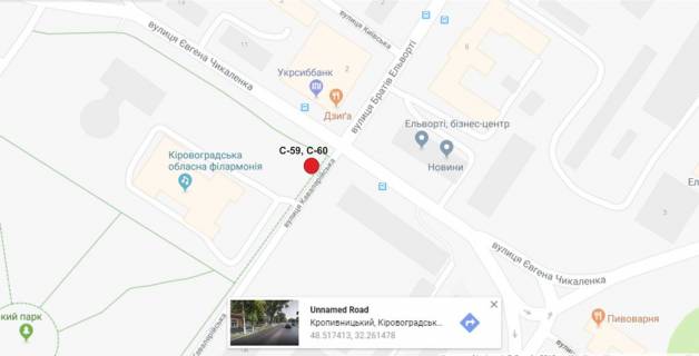 Сiтiлайт B у Кропивницький (Кіровоград) вул.Кавалерійська (Орджонікідзе), 1  схема